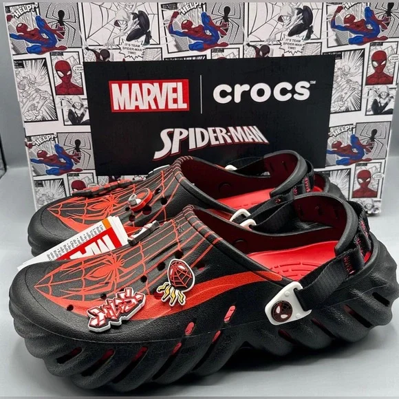 Crocs Team Spider-Man Echo Clogs CROCS x MARVEL ECHO Team Spider-Man JUNIOR/Kids Red Black  main image 3